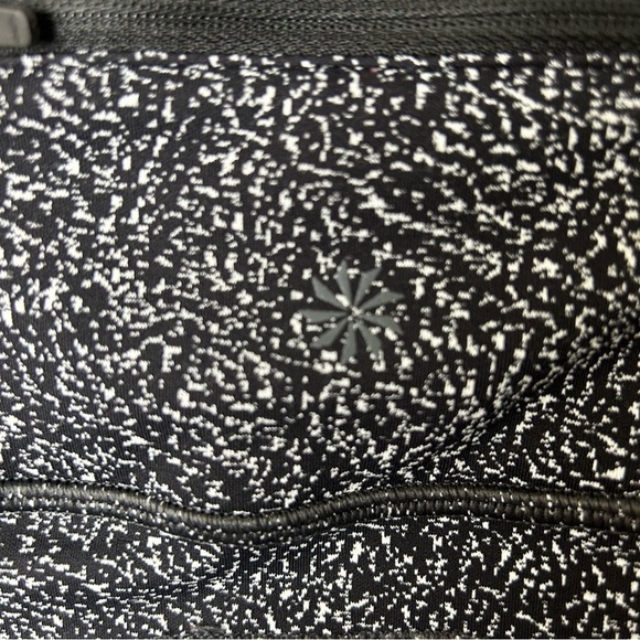 Athleta Lightning Static 7/8 Tight Black White High Rise Pockets Small - Picture 9 of 12